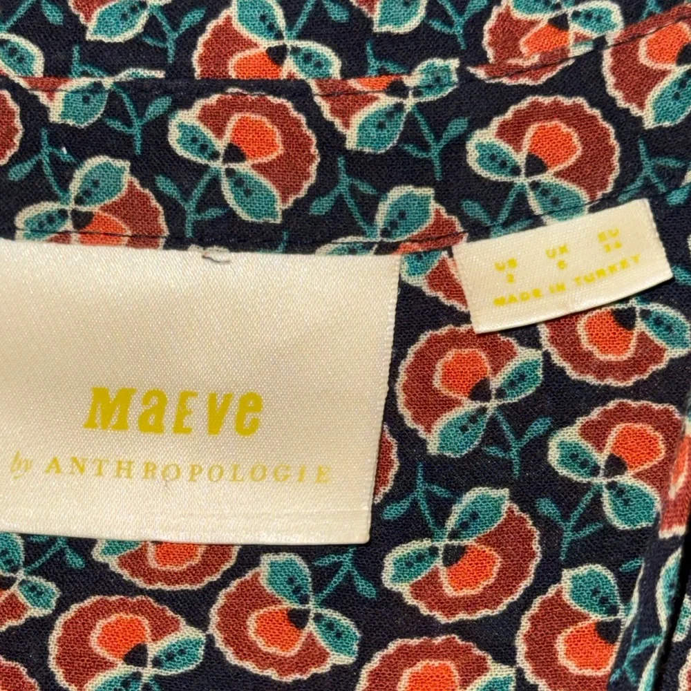 Maeve by Anthropologie Multicolor Paisley Button-Down Peasant Top - Picture 3 of 8